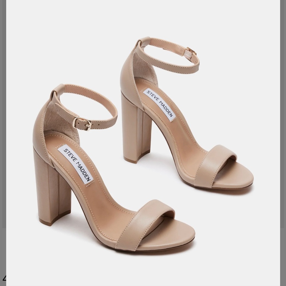 Worn once steve madden classic nude strappy heel.